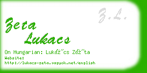 zeta lukacs business card